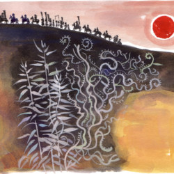 天地人 第305回 新聞連載小説「天地人」挿画第305回 - Tenchijin 305